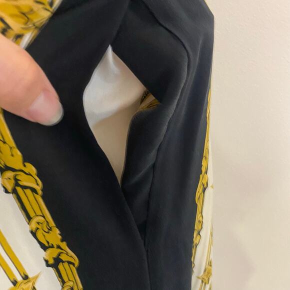 Vintage Anne Pinkerton Silk Skirt Gold French Royal Crest Size Small Medium - Picture 15 of 16